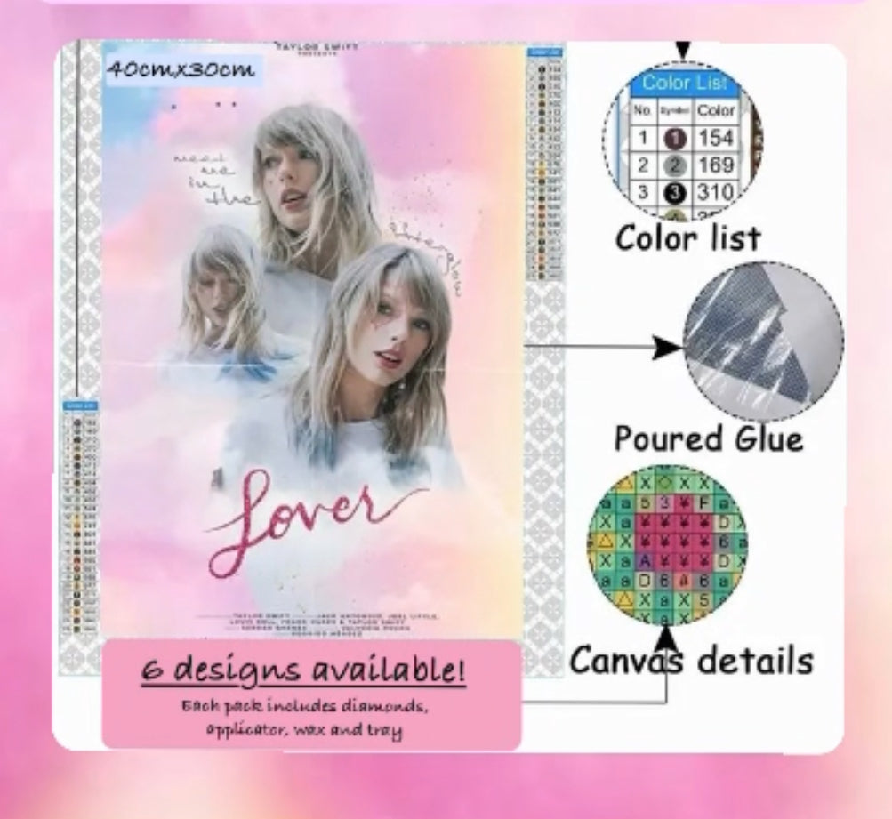 Taylor Swift Inspired Diamond Art Kits