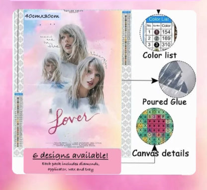 Taylor Swift Inspired Diamond Art Kits