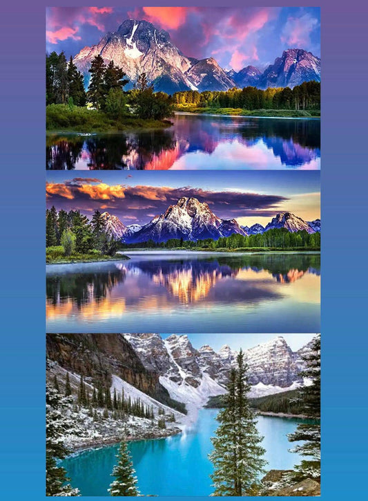 Mountain Landscape Diamond Art Kits - Belfair Designs